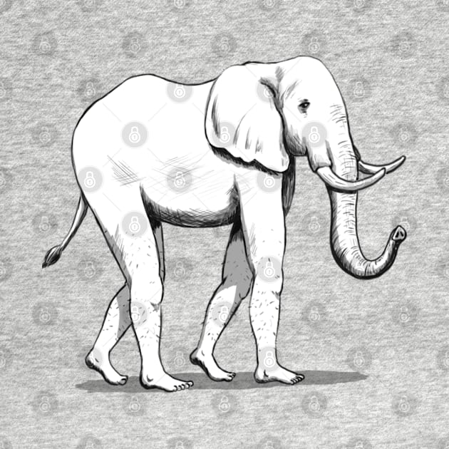 Elephant With Human Feet by ThompsonTom Tees